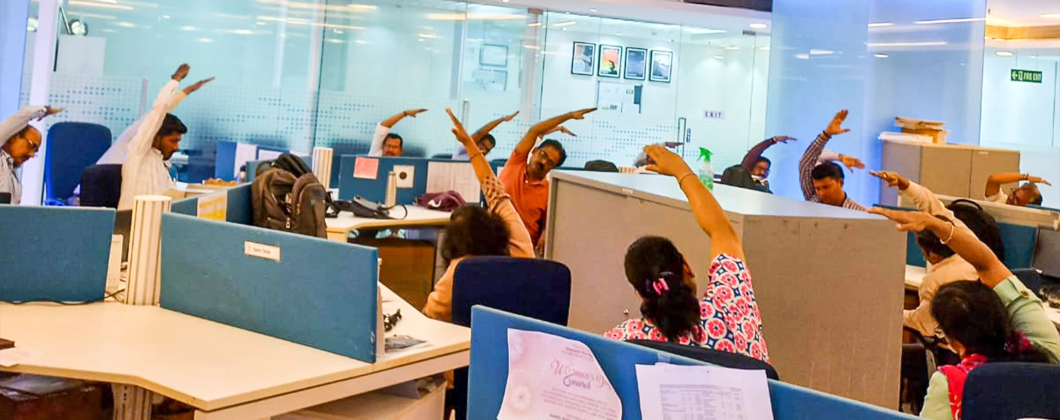 Corporate Wellness Yoga in Mumbai office